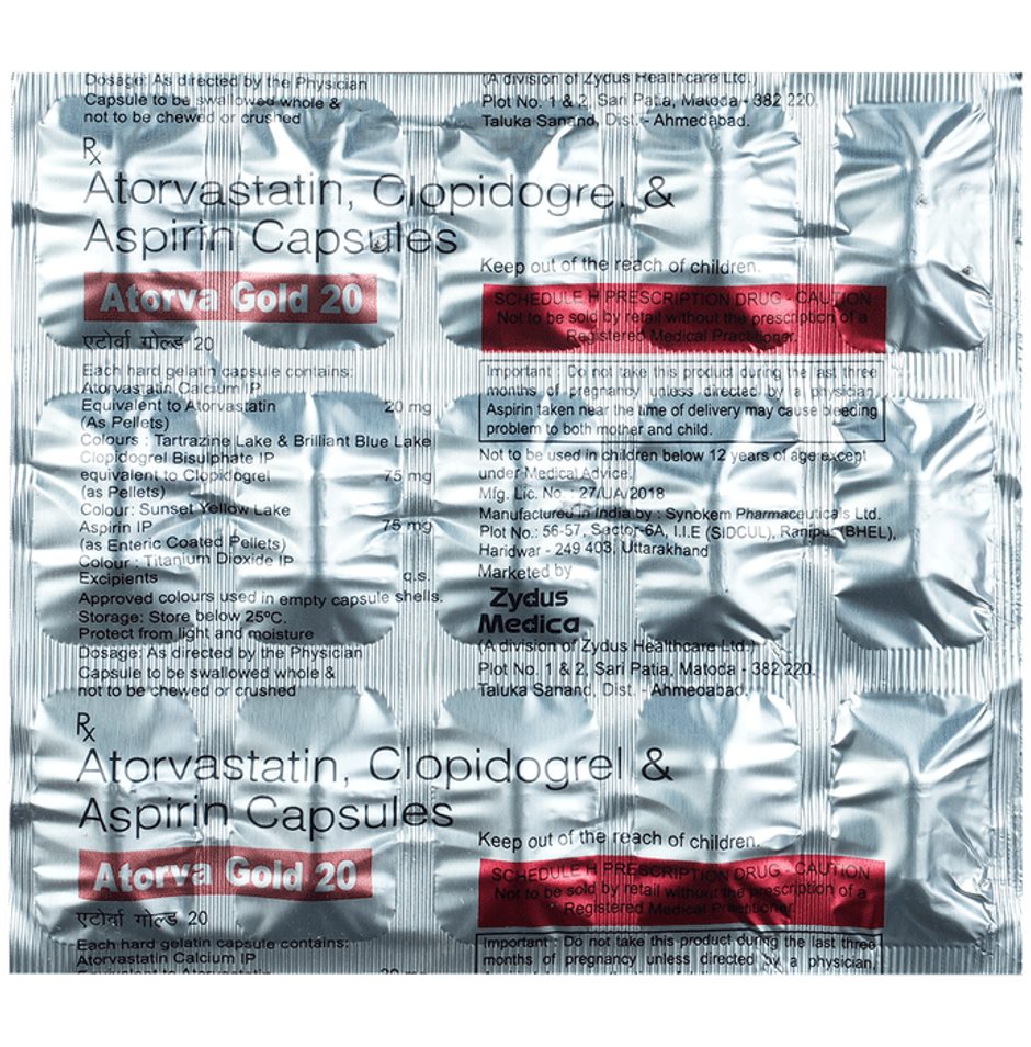 Atorva Gold 20 Capsule