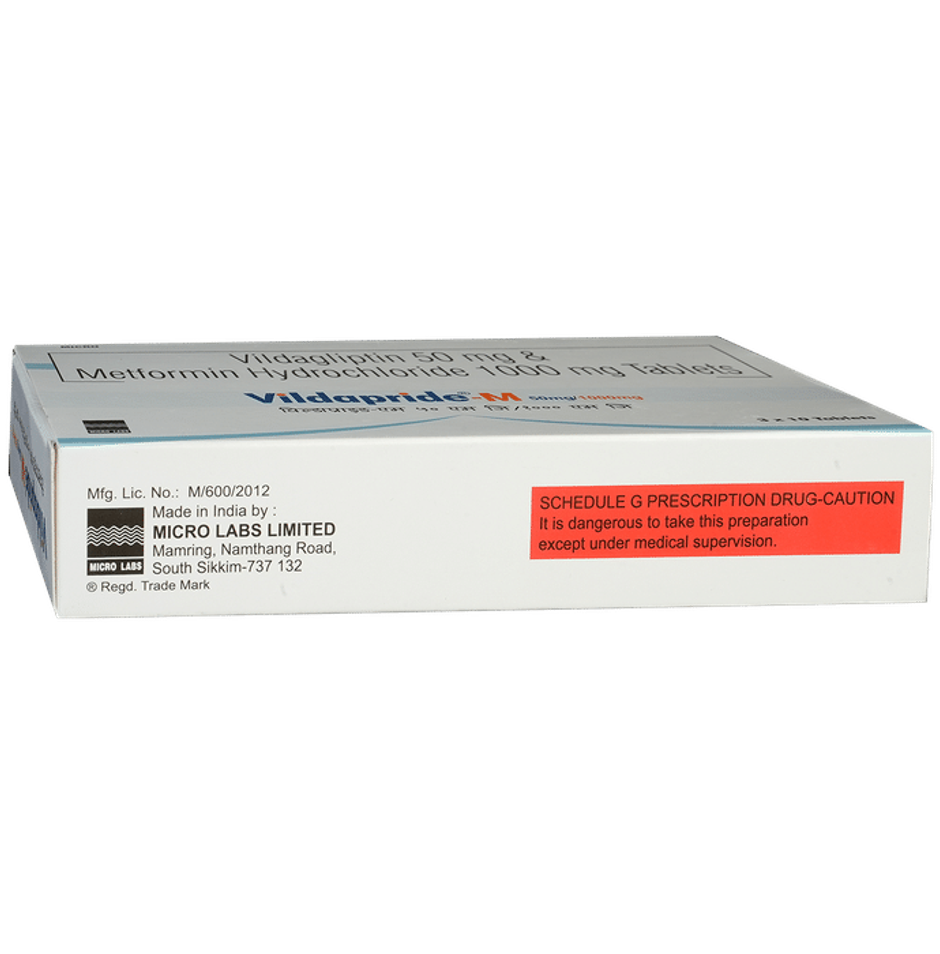 Vildapride-M 50mg/1000mg Tablet