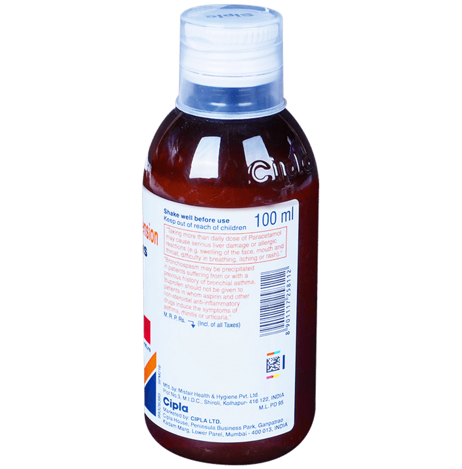 Ibugesic Plus Orange Flavour Oral Suspension 