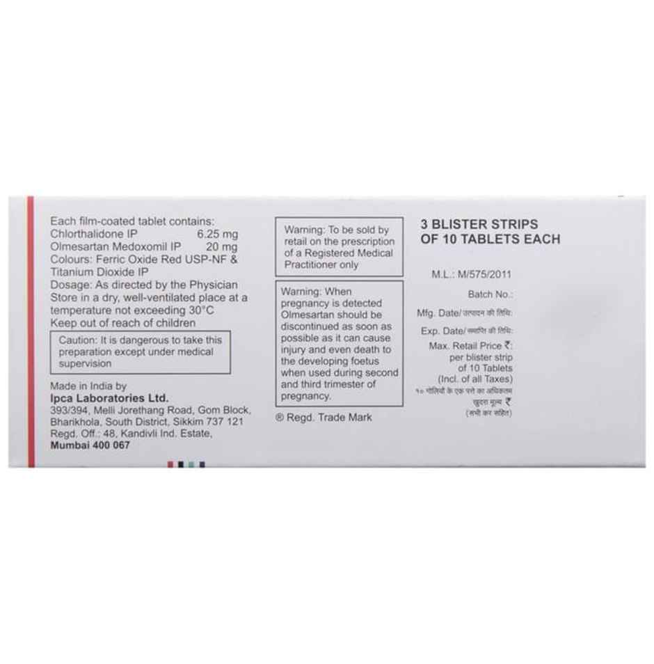 Ctd O 6.25/20 Tablet