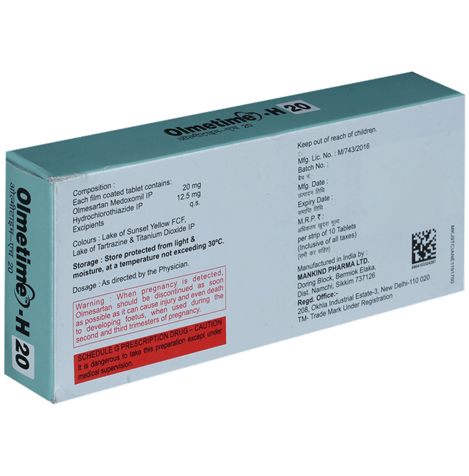 Olmetime-H 20 Tablet