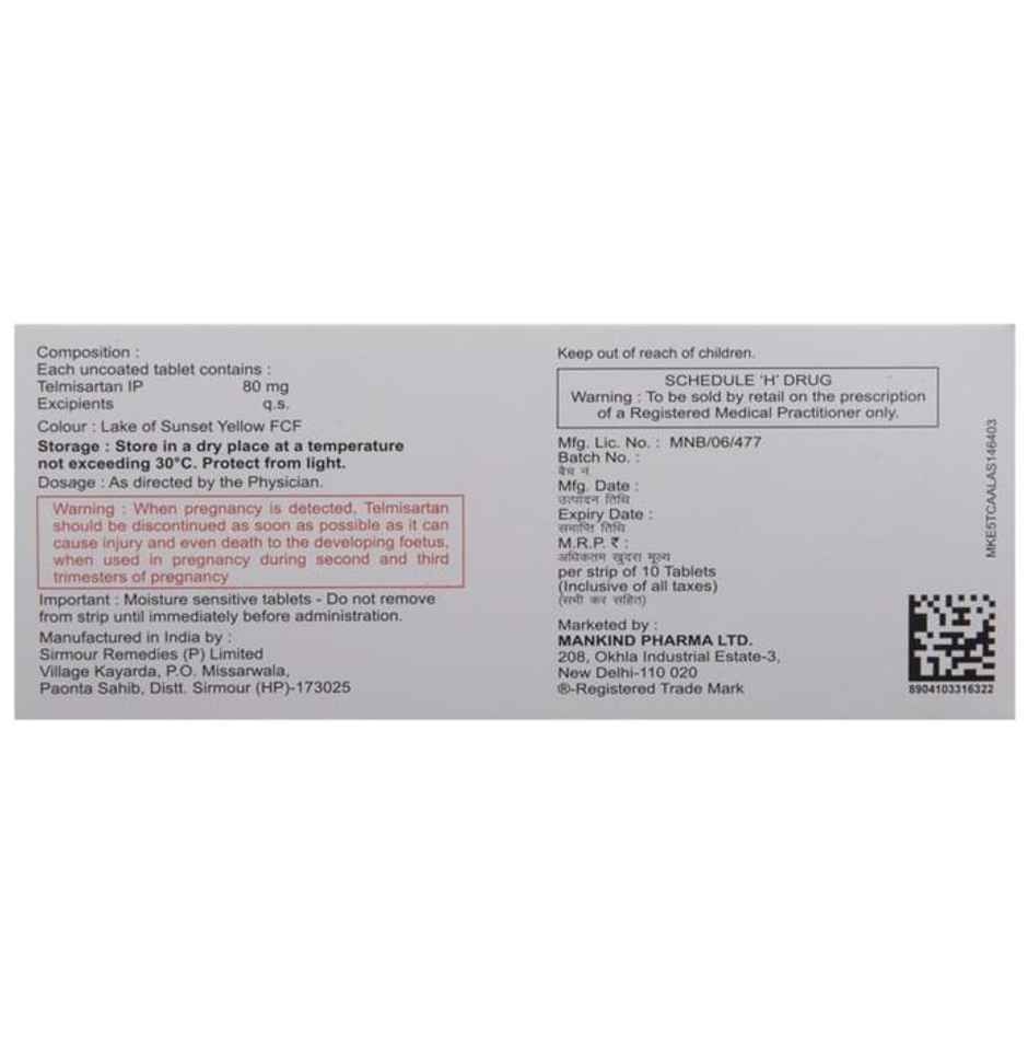 Telmikind-80 Tablet