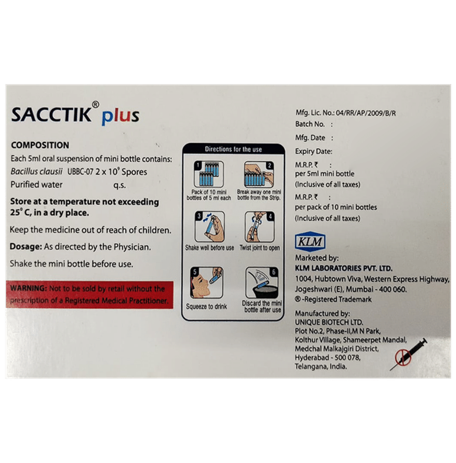 Sacctik Plus Oral Suspension