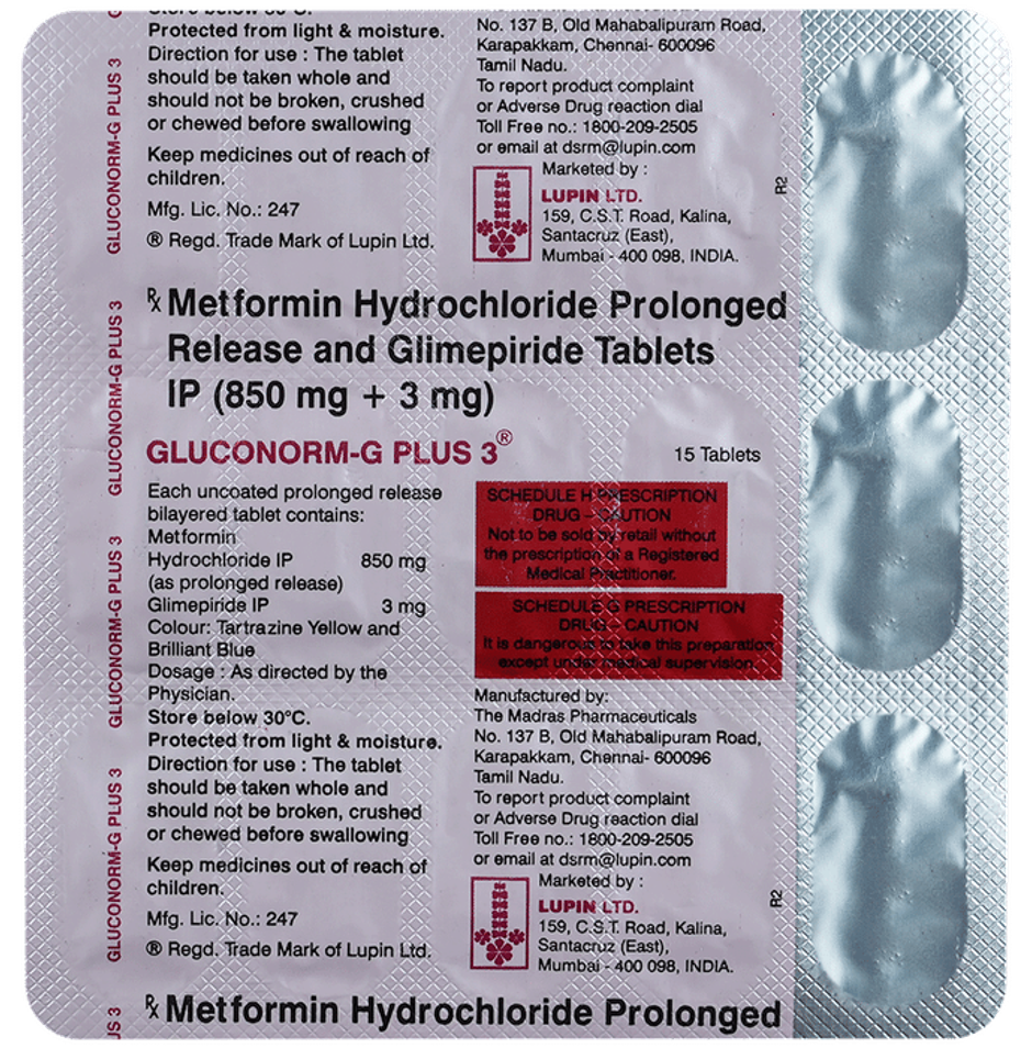 Gluconorm-G Plus 3 Tablet PR