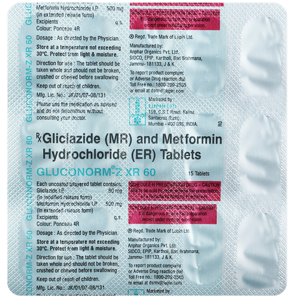 Gluconorm-Z XR 60 Tablet