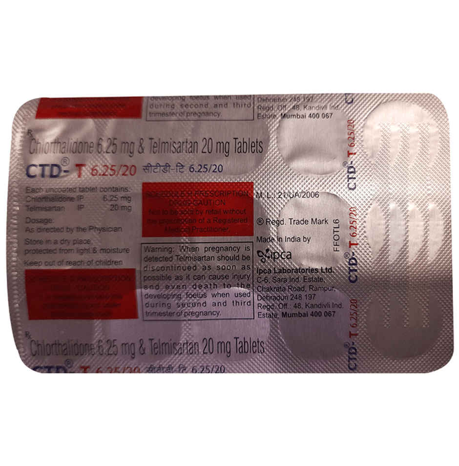 CTD-T 6.25/20 Tablet