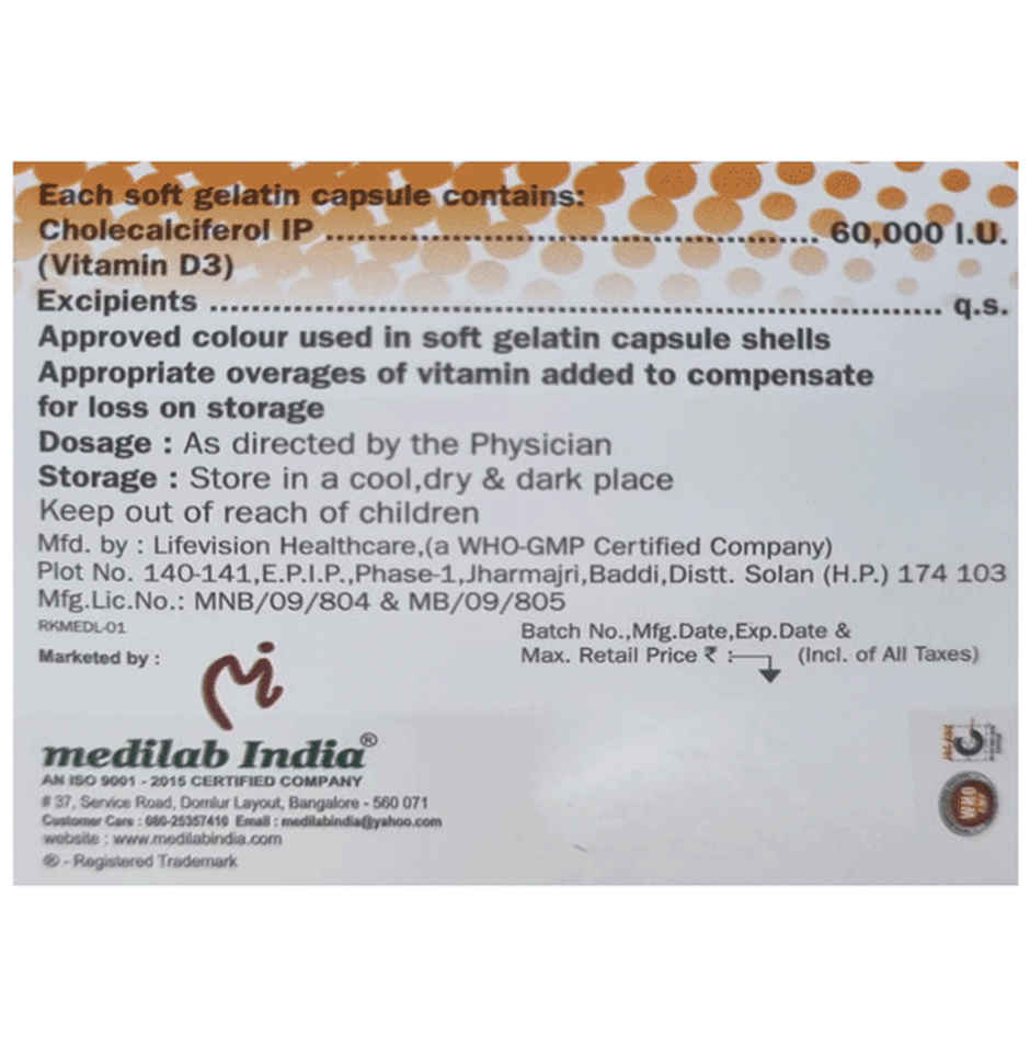 Hscal-D3 Vitamin D3 Soft Gelatin Capsule