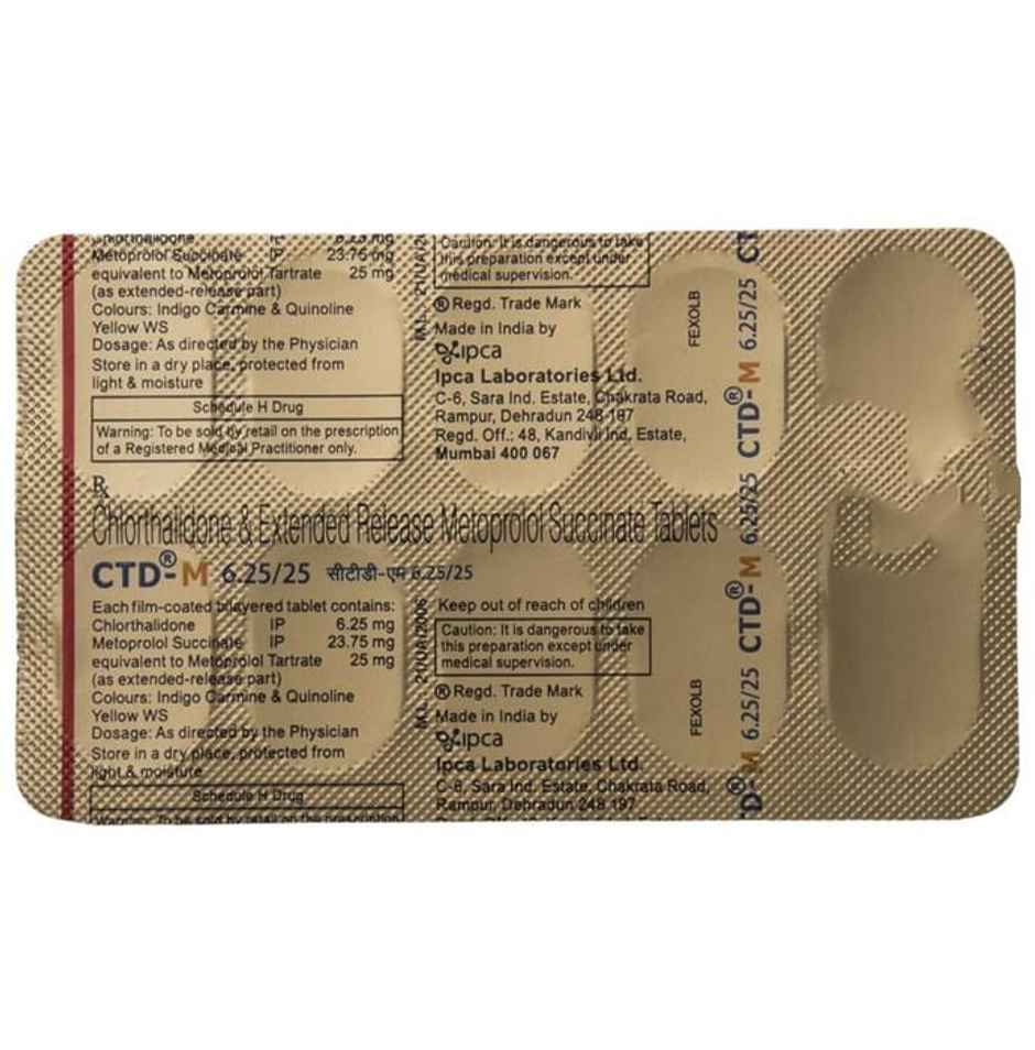 CTD-M 6.25/25 Tablet ER