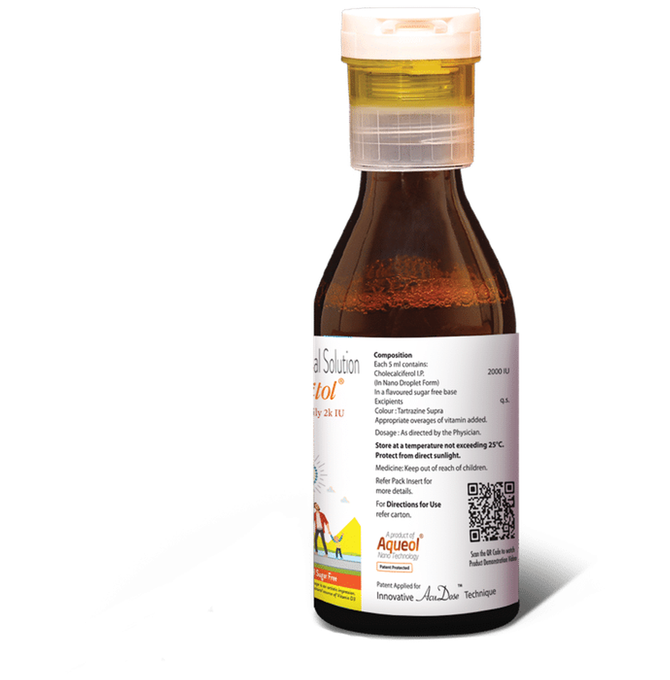 Arachitol Nano Daily 2K IU Vitamin D3 Sugar Free Oral Solution