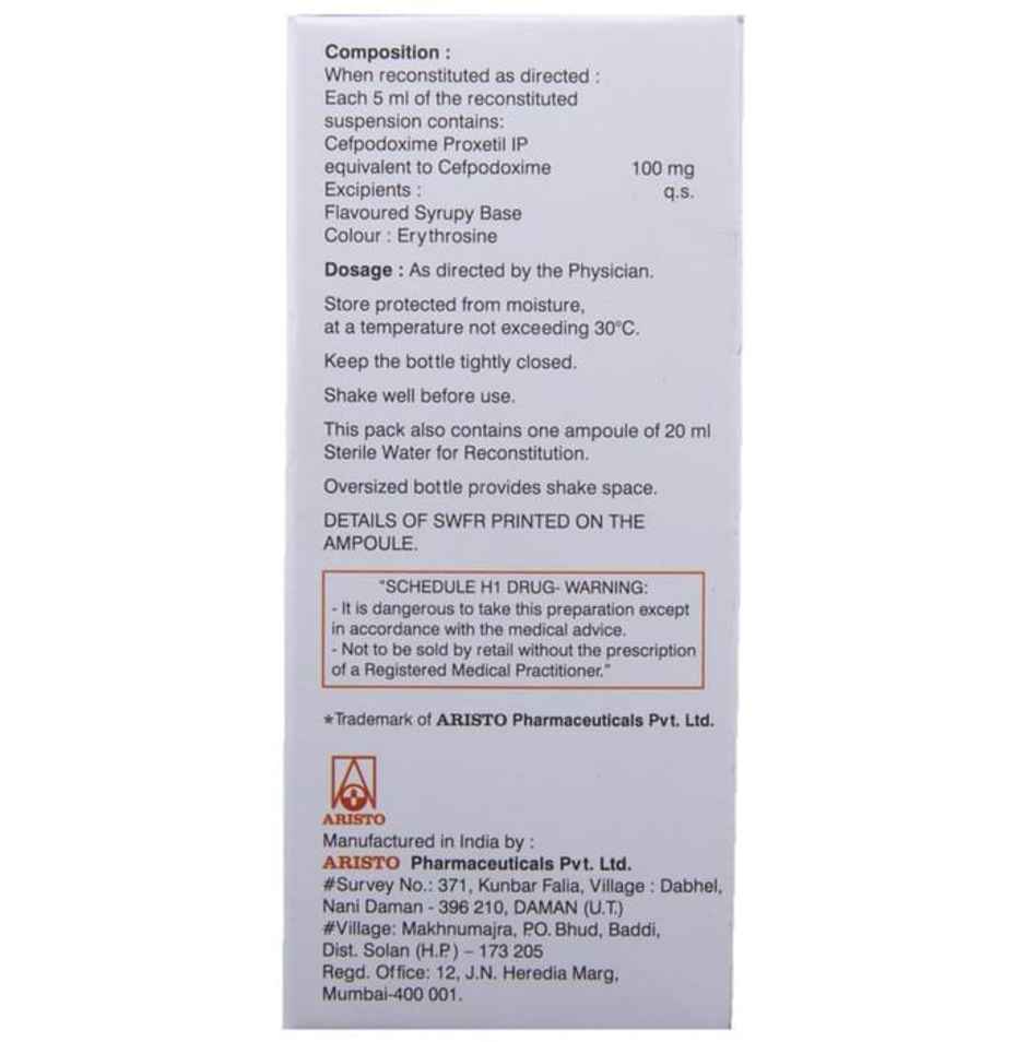 Monocef-O 100 Powder for Oral Suspension