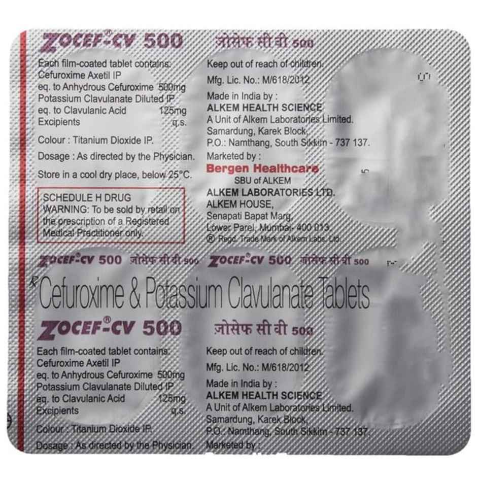 Zocef-CV 500 Tablet