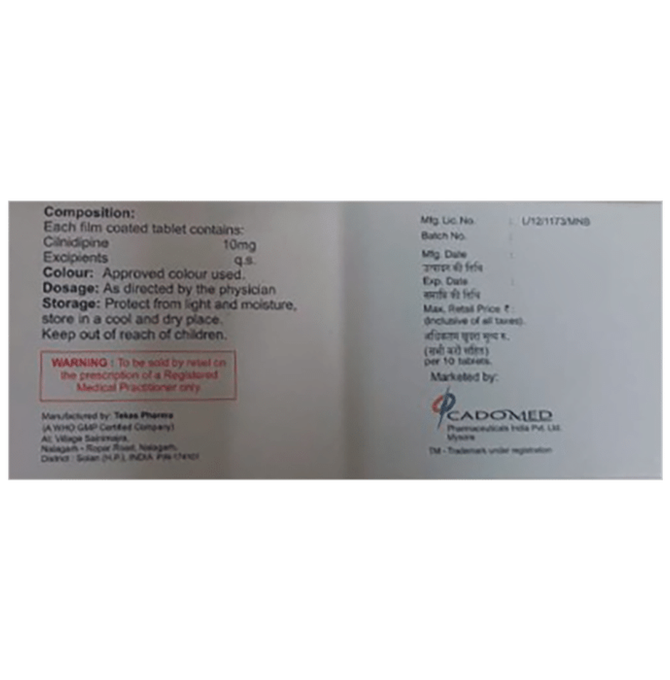Cilinext 10 Tablet
