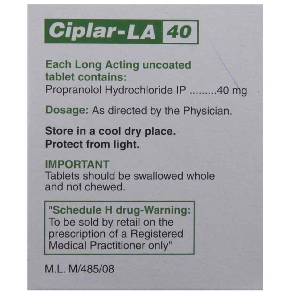 Ciplar-LA 40 Tablet