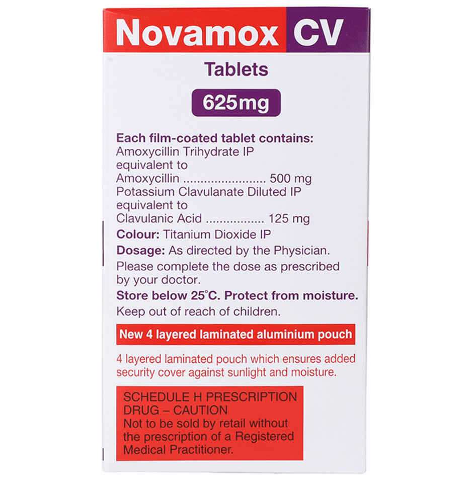 Novamox CV 625mg Tablet