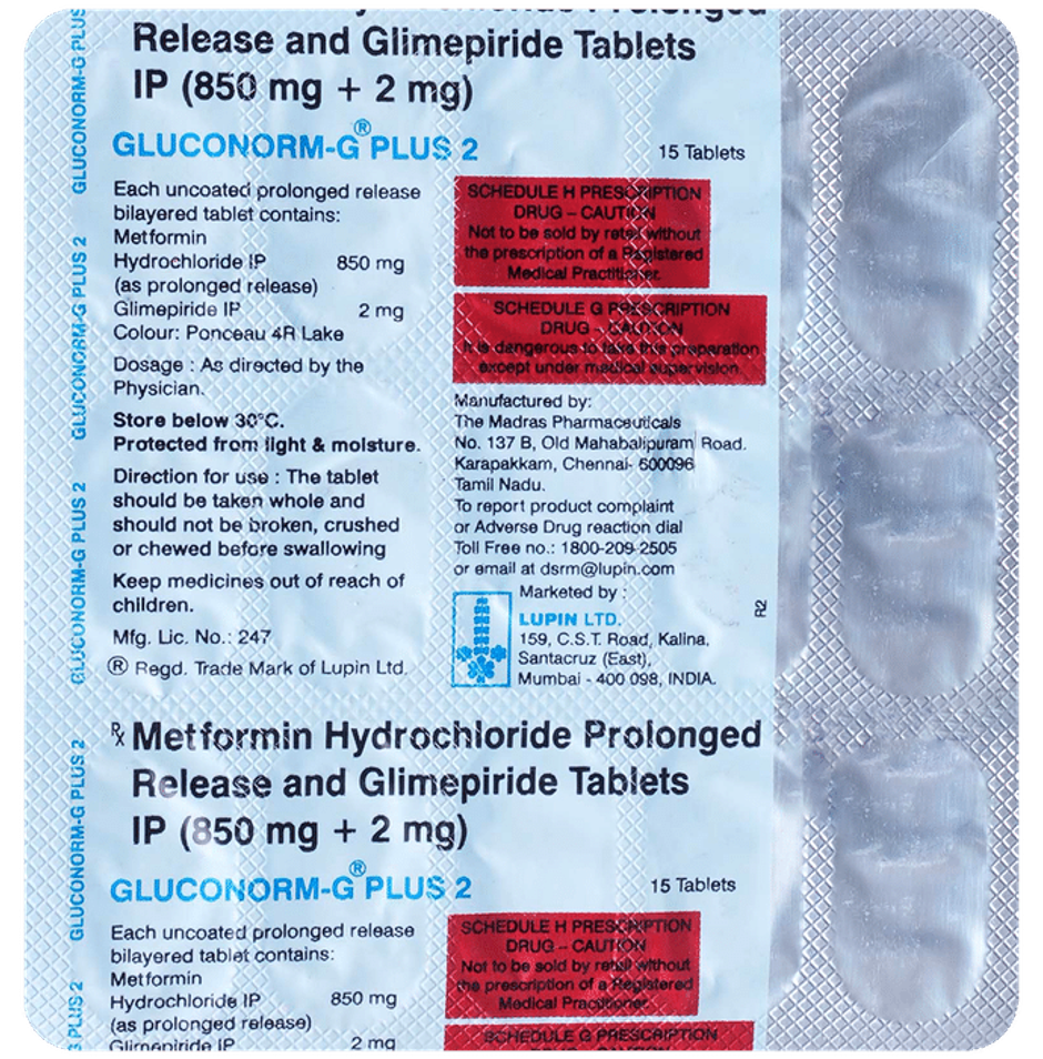 Gluconorm-G Plus 2 Tablet PR