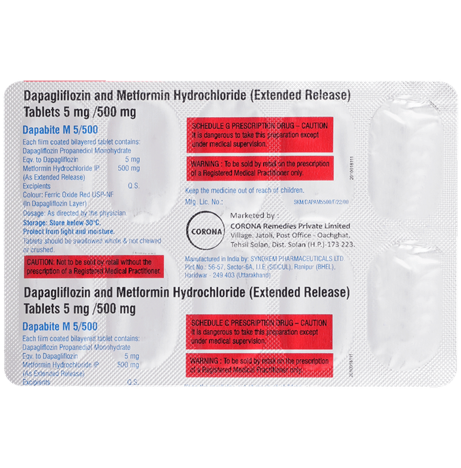 Dapabite M 5/500 Tablet ER