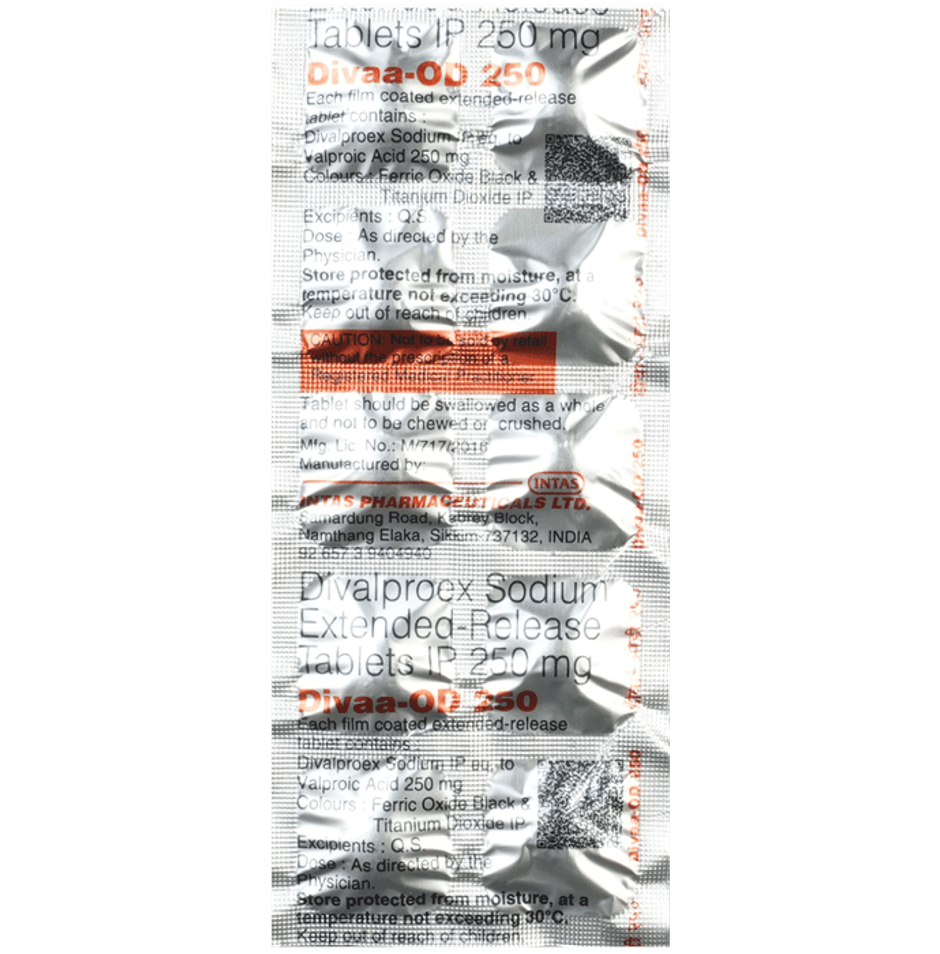 Divaa-OD 250 Tablet ER