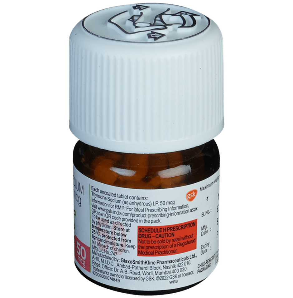 Eltroxin 50 mcg Tablet