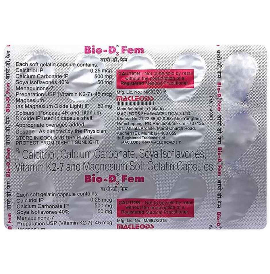 Bio-D3 Fem Soft Gelatin Capsule