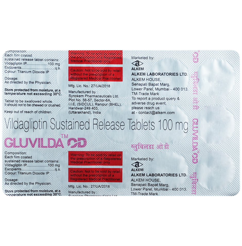 Gluvilda OD 100mg Tablet SR