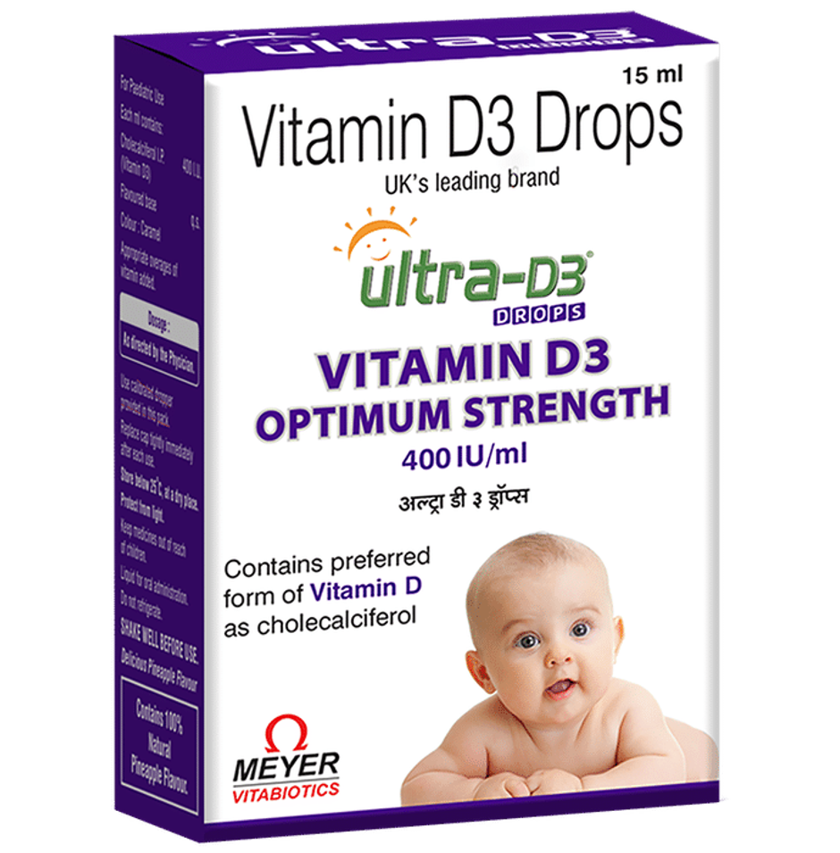 Ultra-D3 400IU/ml Natural Pineapple Flavour Vitamin D3 Oral Drop