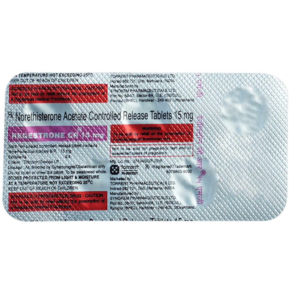 Regestrone CR 15mg Tablet