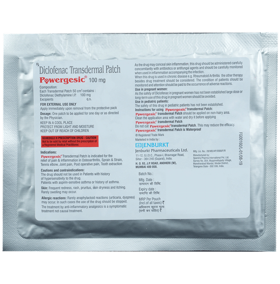 Powergesic 100mg Transdermal Patch