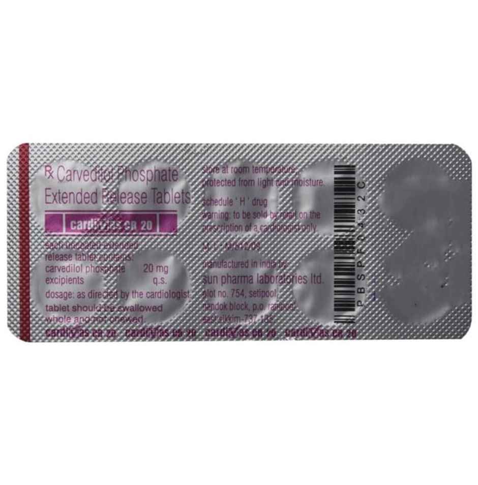 Cardivas CR 20 Tablet