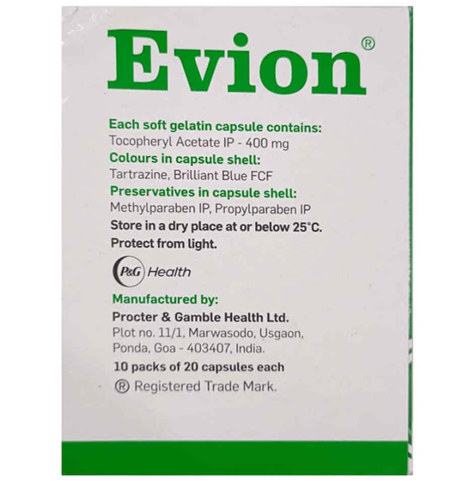 Evion 400 Soft Gelatin Capsule