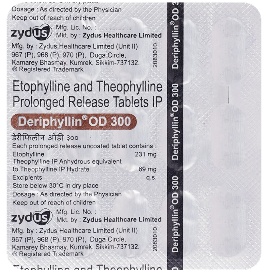 Deriphyllin OD 300 Tablet PR