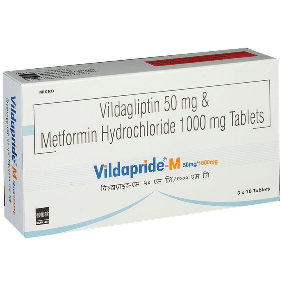 Vildapride-M 50mg/1000mg Tablet