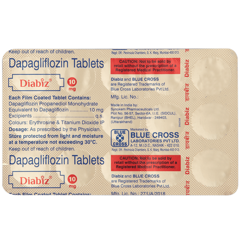 Diabiz 10mg Tablet