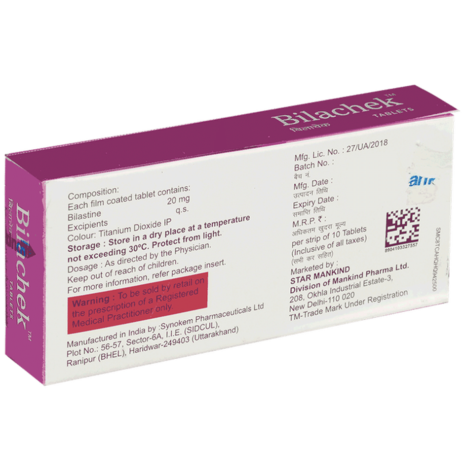 Bilachek 20mg Tablet