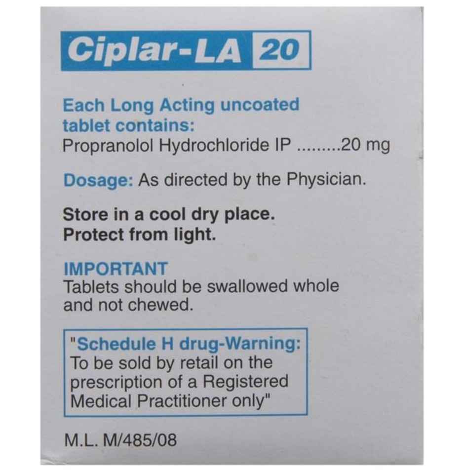 Ciplar-LA 20 Tablet