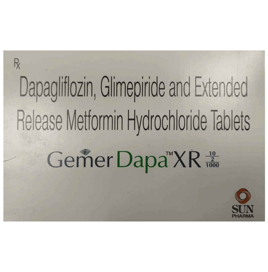 Gemer Dapa XR 10/2/1000mg Tablet ER