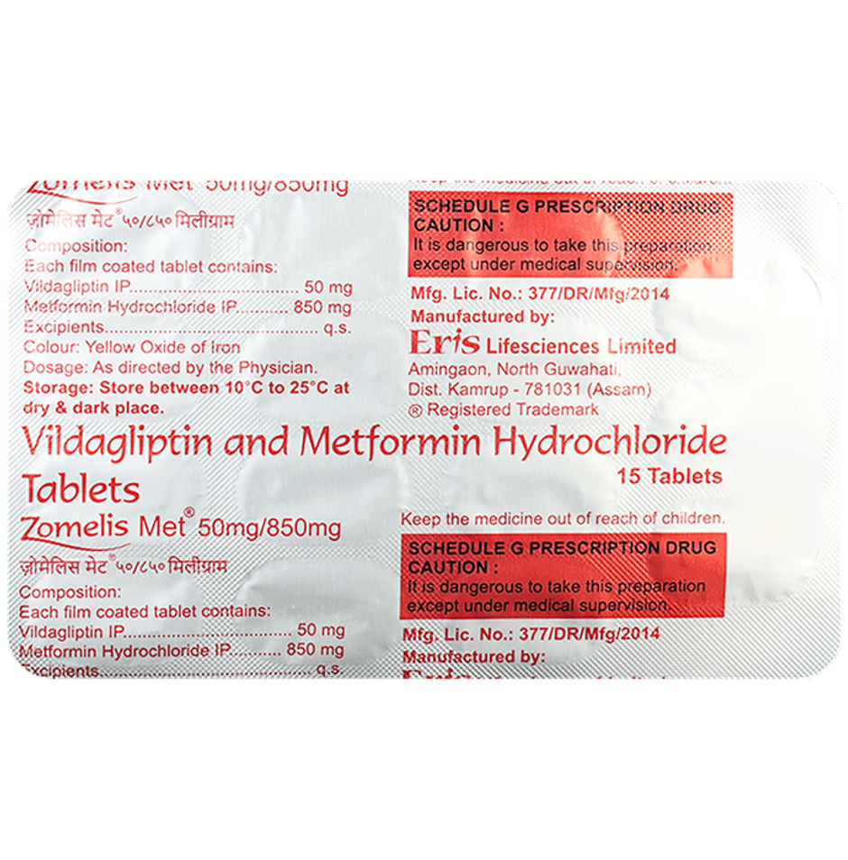 Zomelis Met 50mg/850mg Tablet