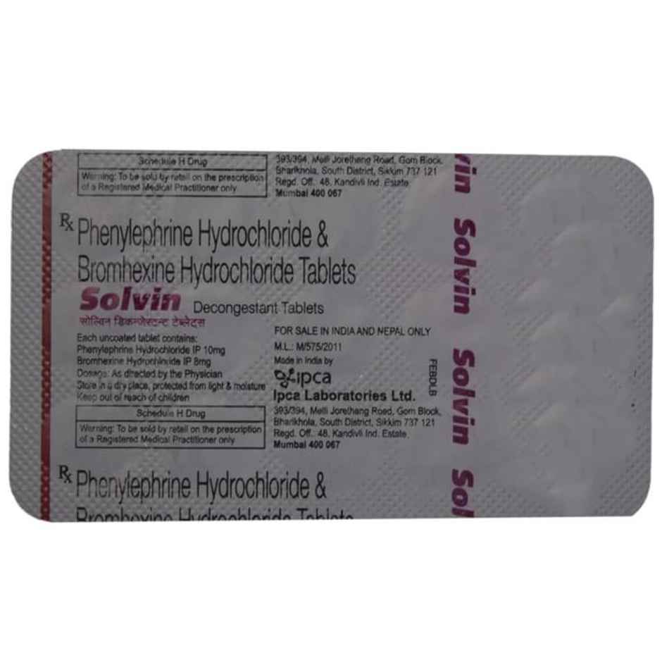 Solvin Decongestant Tablet