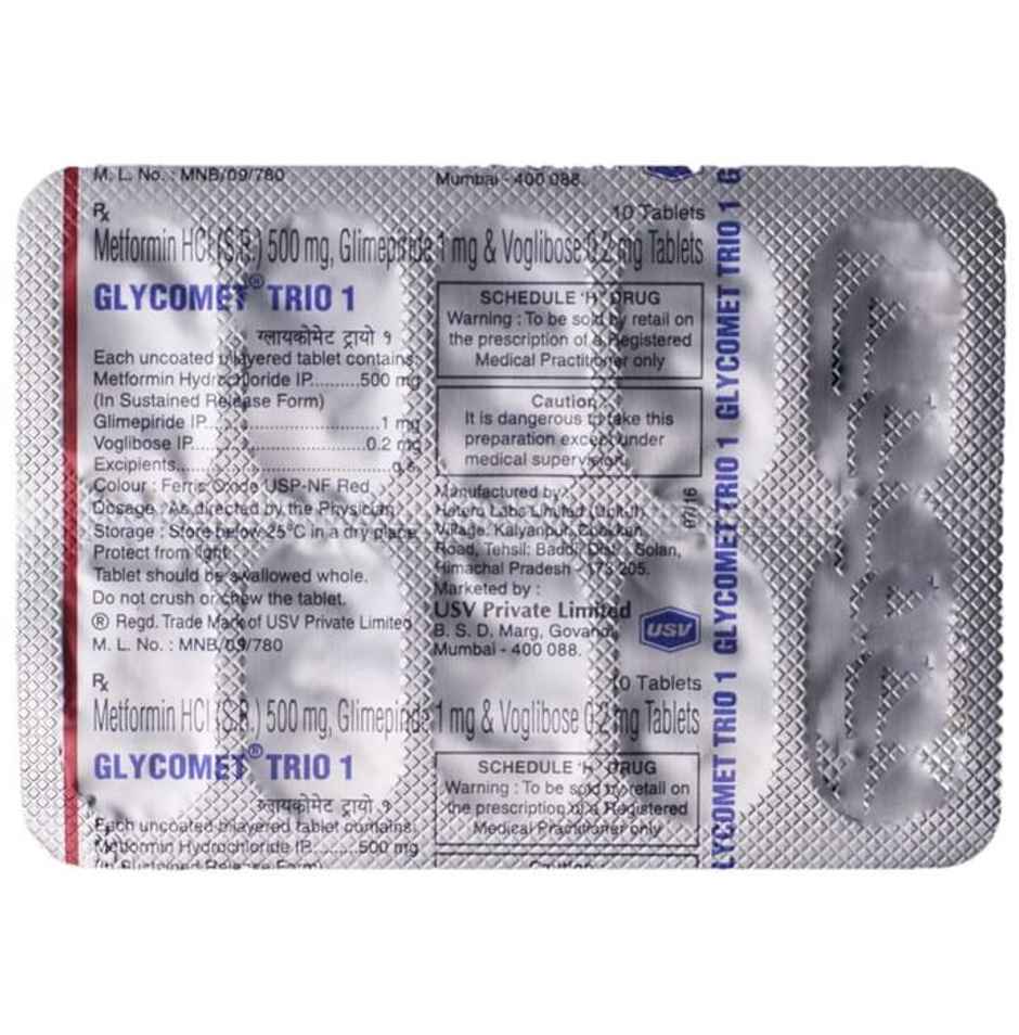 Glycomet Trio 1 Tablet SR