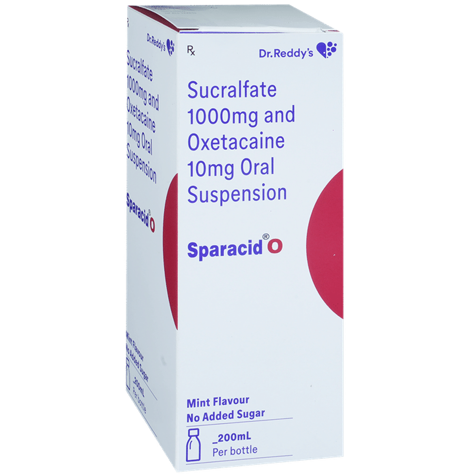 Sparacid O Mint Flavour Sugar Free Oral Suspension