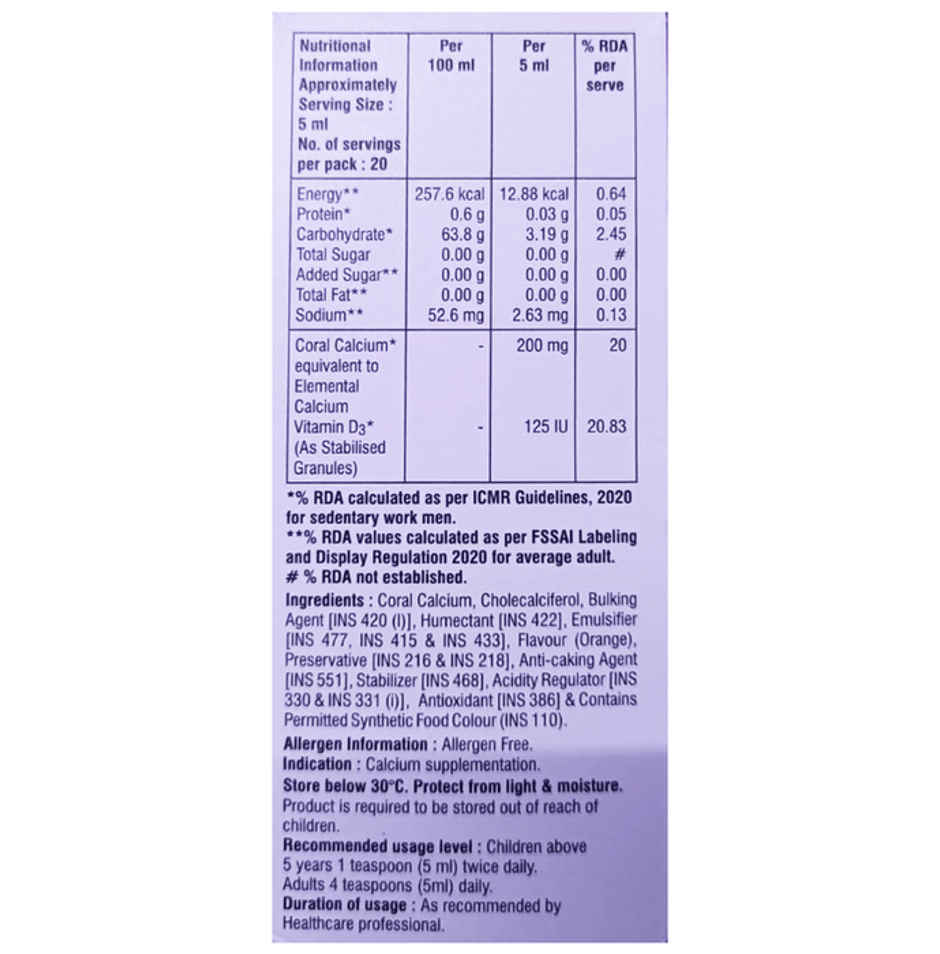 Coralium D3 Oral Suspension 100mL