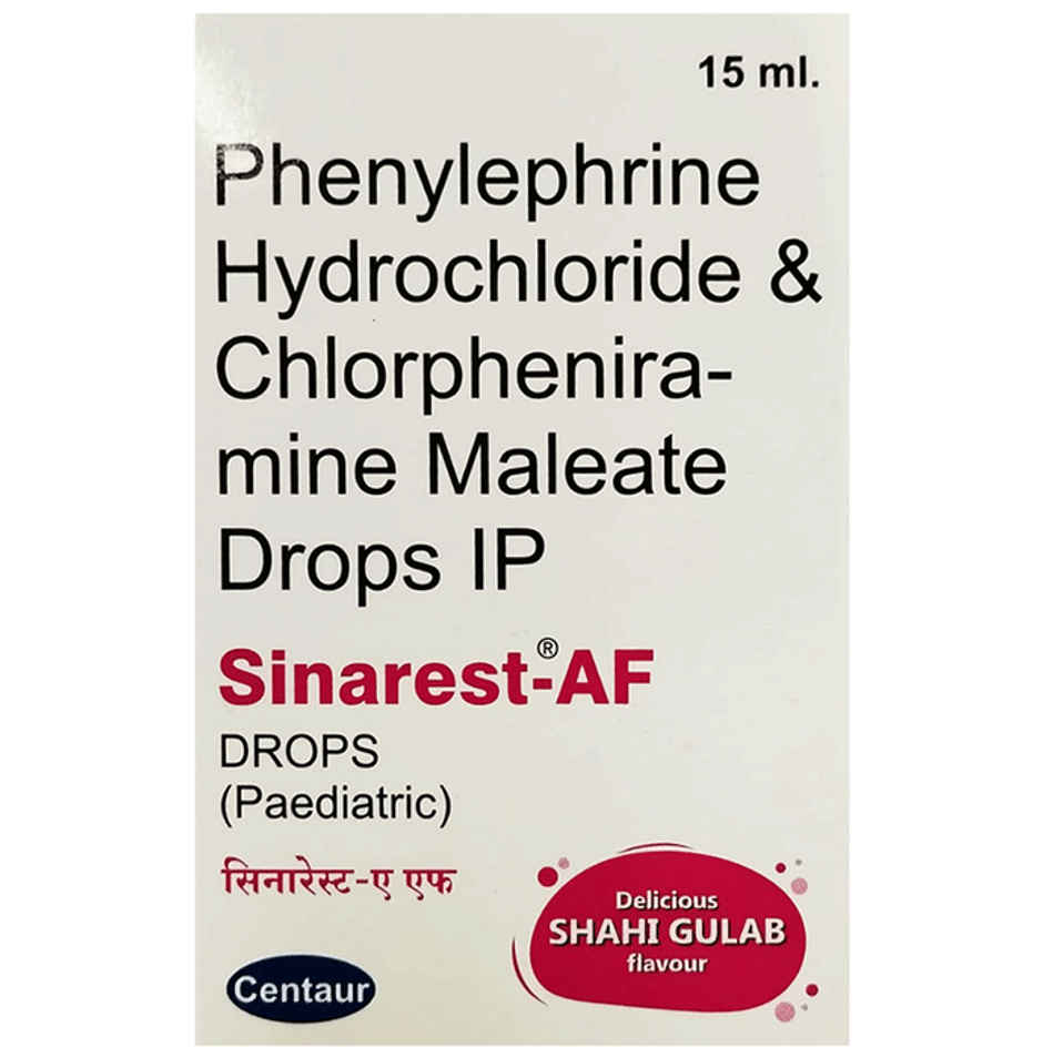 Sinarest-AF Delicious Shahi Gulab Flavour Paediatric Oral Drop