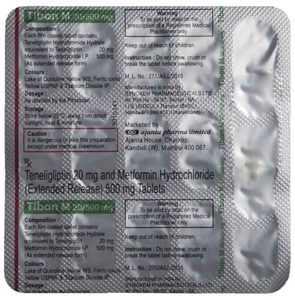 Tiban M 20/500mg Tablet ER