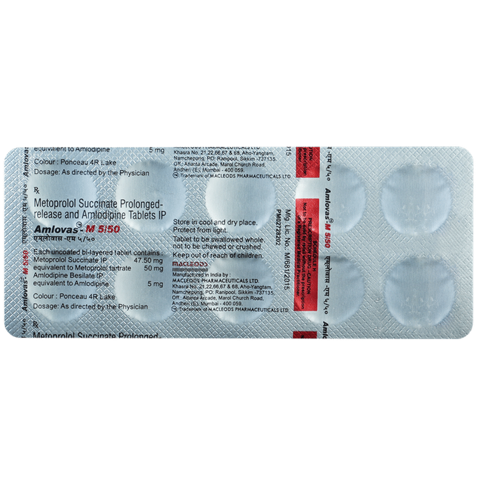 Amlovas-M 5/50 Tablet PR