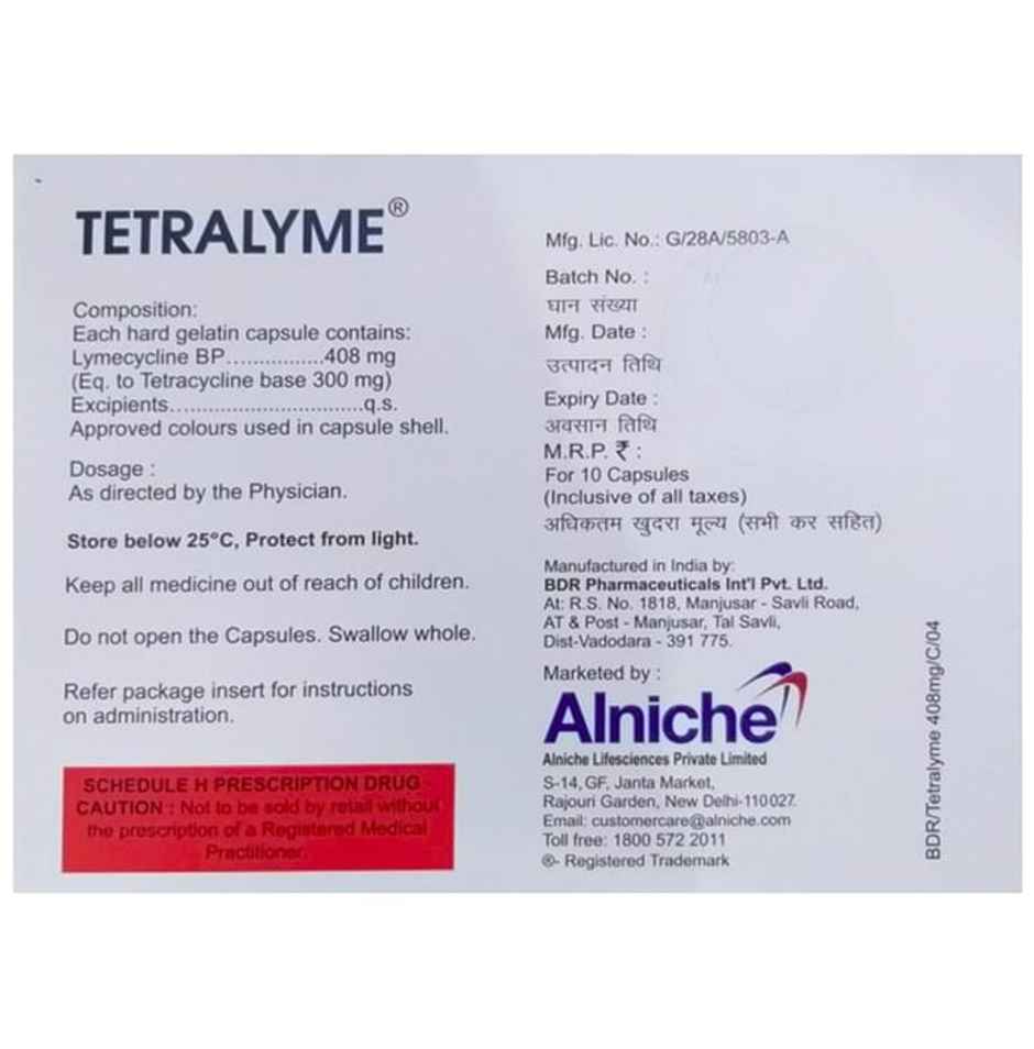 Tetralyme 408 mg Capsule