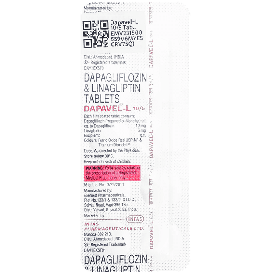 Dapavel-L 10/5 Tablet