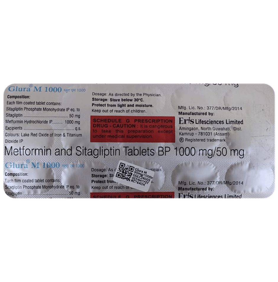 Glura M 1000 Tablet