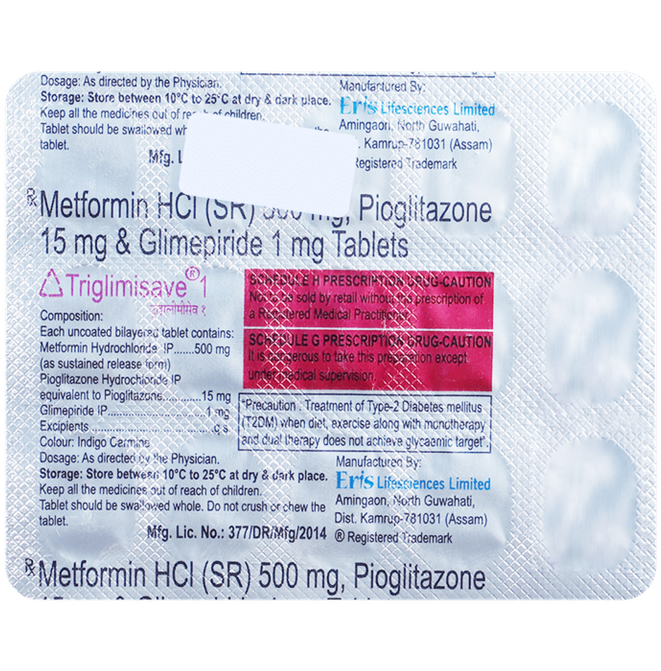 Triglimisave 1 Tablet SR