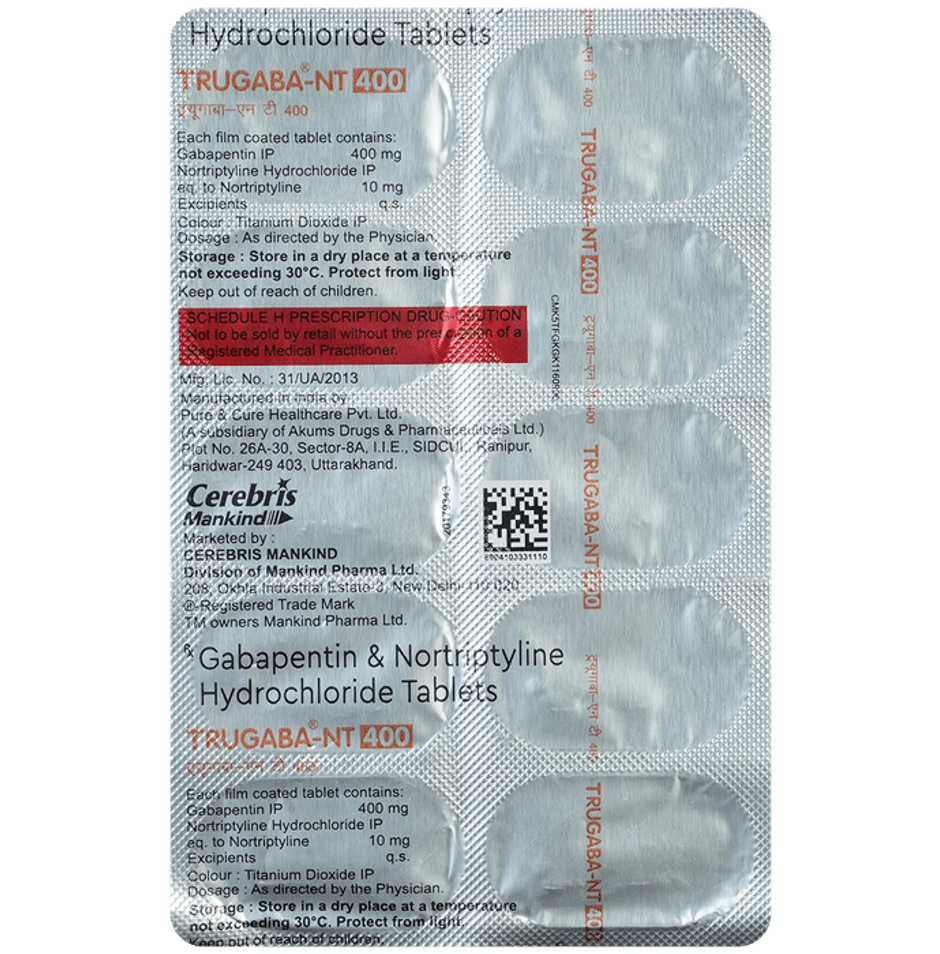 Trugaba-NT 400 Tablet
