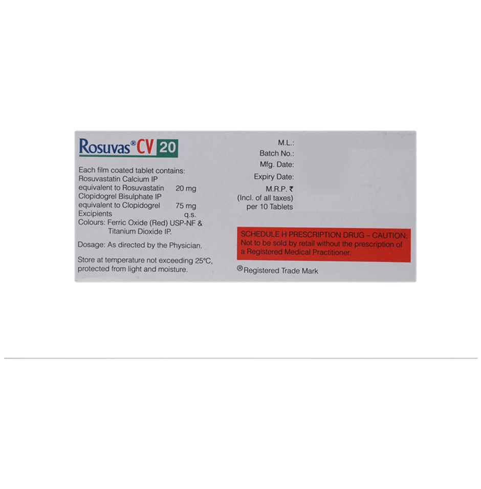 Rosuvas CV 20 Tablet
