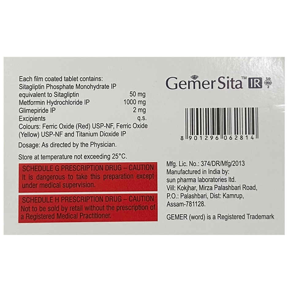 Gemer Sita IR 50/1000/2 Tablet